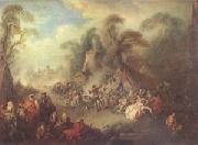 Pater, Jean-Baptiste A Country Festival with Soldiers Rejoicing (mk05) Spain oil painting reproduction